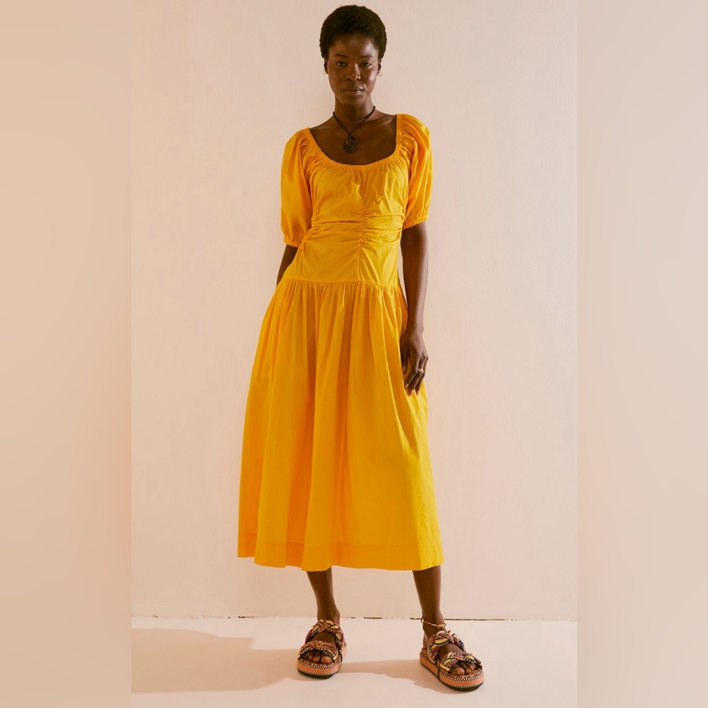 Free People Sunny Yellow Midi Dress